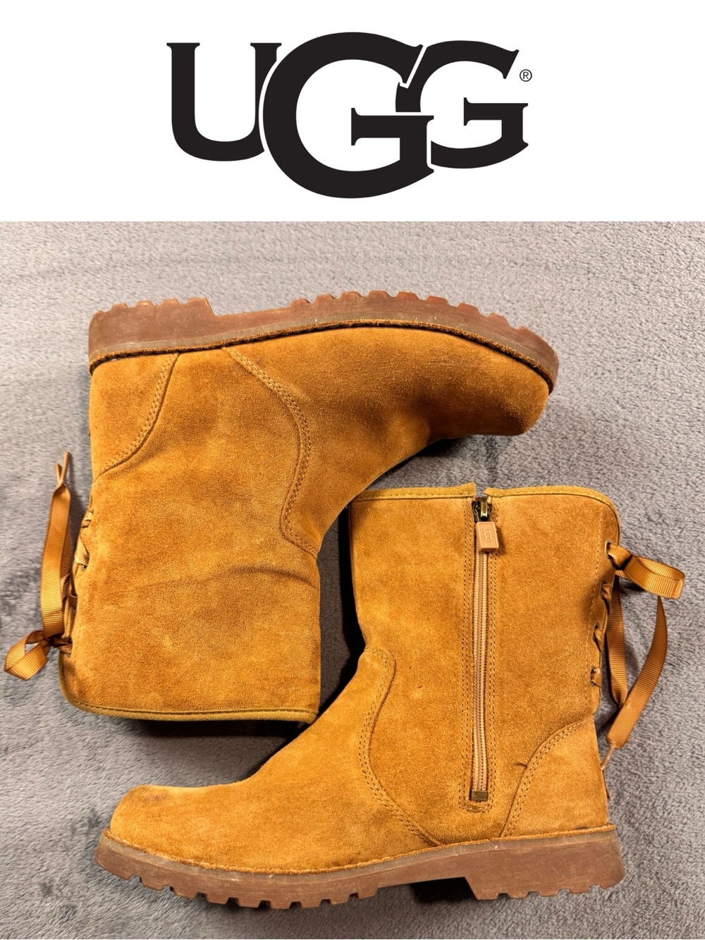 UGG Kids Corene Boots in Chestnut Suede